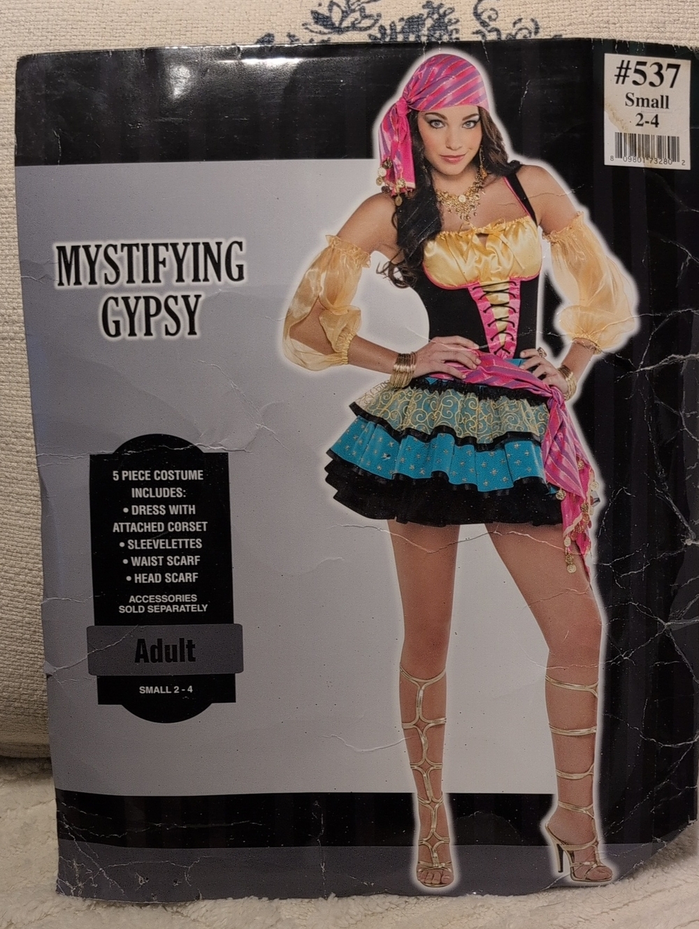 Mystifying Gypsy Women's Costume - Pink and Gold Accent